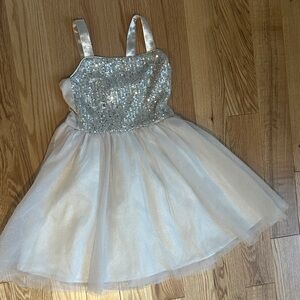 Cat & Jack Silver and champagne Kids Dress